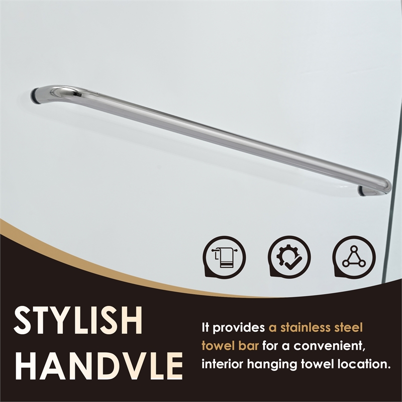 Ennis By Pass Framed Shower Door with Clear Glass