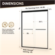 Ennis By Pass Framed Shower Door with Clear Glass