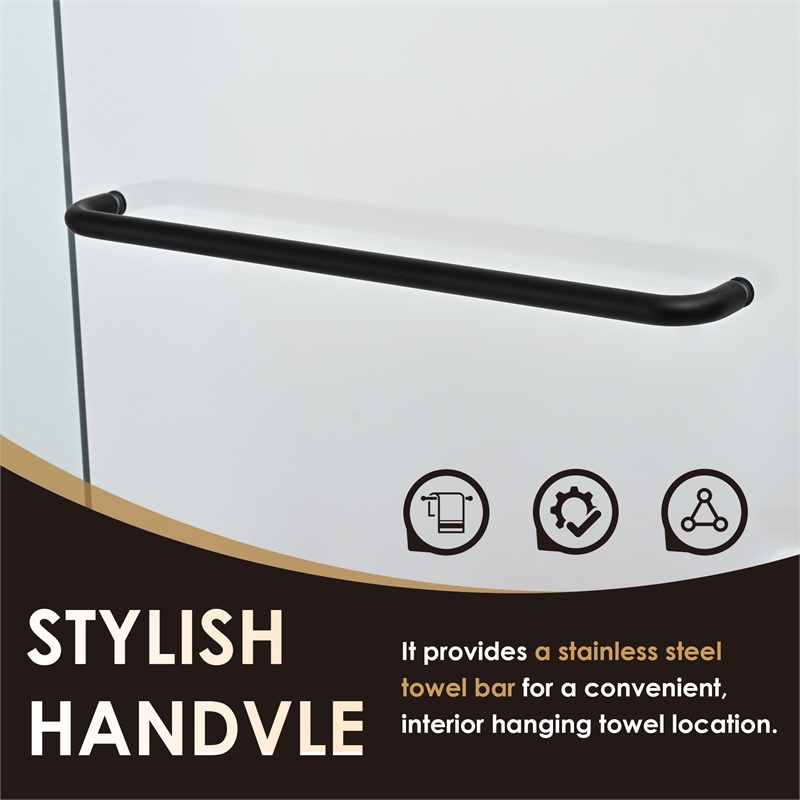 Ennis By Pass Framed Shower Door with Clear Glass