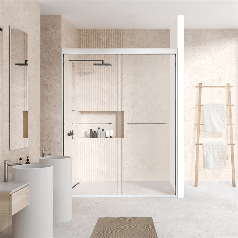 Ennis By Pass Framed Shower Door with Clear Glass
