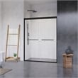 Ennis By Pass Framed Shower Door in Matte Black with Clear Glass