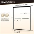 Ennis By Pass Framed Shower Door in Matte Black with Clear Glass
