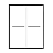 Ennis By Pass Framed Shower Door in Matte Black with Clear Glass
