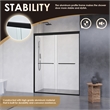 Ennis By Pass Framed Shower Door in Matte Black with Clear Glass