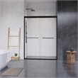 Ennis By Pass Framed Shower Door in Matte Black with Clear Glass