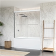 Ennis By Pass Framed Tub Door in Polished Chrome with Clear Glass
