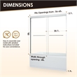 Ennis By Pass Framed Tub Door in Polished Chrome with Clear Glass