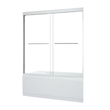 Ennis By Pass Framed Tub Door in Polished Chrome with Clear Glass