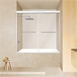 Ennis By Pass Framed Tub Door in Polished Chrome with Clear Glass