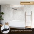 Ennis By Pass Framed Tub Door in Polished Chrome with Clear Glass