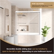 Ennis By Pass Framed Tub Door in Polished Chrome with Clear Glass