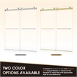 Bolani By Pass Frameless Exposed Roller Shower Door with Clear Glass