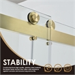 Bolani By Pass Frameless Exposed Roller Shower Door with Clear Glass