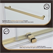 Bolani By Pass Frameless Exposed Roller Shower Door with Clear Glass