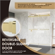 Bolani By Pass Frameless Exposed Roller Shower Door with Clear Glass