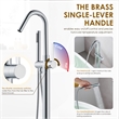 Marina Brass Freestanding Tub Faucet in Polished Chrome with Handshower
