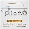 Marina Brass Freestanding Tub Faucet in Polished Chrome with Handshower