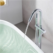 Marina Brass Freestanding Tub Faucet in Polished Chrome with Handshower