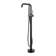 Florin Brass Freestanding Tub Faucet in Matte Black with Handshower