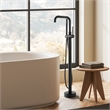 Florin Brass Freestanding Tub Faucet in Matte Black with Handshower
