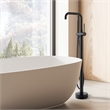 Florin Brass Freestanding Tub Faucet in Matte Black with Handshower