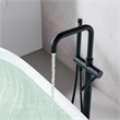 Florin Brass Freestanding Tub Faucet in Matte Black with Handshower