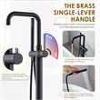 Florin Brass Freestanding Tub Faucet in Matte Black with Handshower