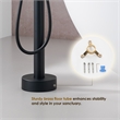 Allario Gleaming Brass Freestanding Tub Faucet in Matte Black with Handshower