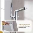 Allario Gleaming Brass Freestanding Tub Faucet in Chrome with Handshower