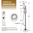 Allario Gleaming Brass Freestanding Tub Faucet in Chrome with Handshower