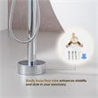 Allario Gleaming Brass Freestanding Tub Faucet in Chrome with Handshower