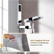 Camino Radiant Brass Freestanding Tub Faucet in Chrome with Handshower
