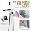 Camino Radiant Brass Freestanding Tub Faucet in Chrome with Handshower