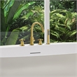 Sundale Brass Split Bathtub Faucet Four-Piece Set  Brushed Gold with Handshower