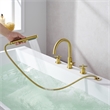 Sundale Brass Split Bathtub Faucet Four-Piece Set  Brushed Gold with Handshower