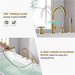 Sundale Brass Split Bathtub Faucet Four-Piece Set  Brushed Gold with Handshower