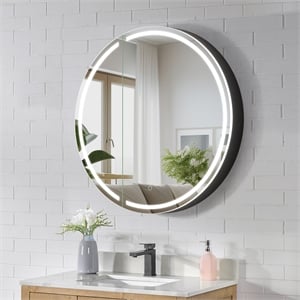 Radiant 32&quot Aluminum Frameless Surface-Mount LED Lighted Mirror Medicine Cabinet