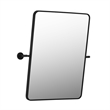 Dieux 24'' Rectangular Aluminum Framed in Matte Black Bathroom Pivot Wall Mirror