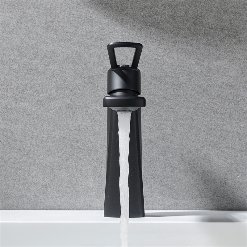 Paula Single Hole Single-Handle Brass Bathroom Faucet in Matte Black