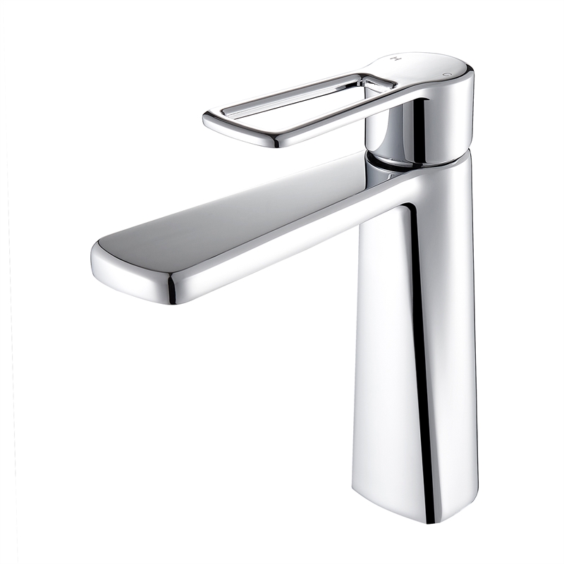 Paula Single Hole Single-Handle Brass Bathroom Faucet in Prolished Chrome