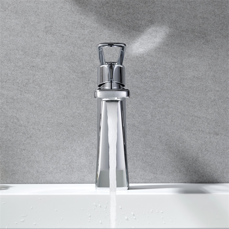 Paula Single Hole Single-Handle Brass Bathroom Faucet in Prolished Chrome