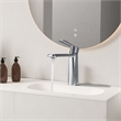 Paula Single Hole Single-Handle Brass Bathroom Faucet in Prolished Chrome