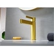 Stila Single Hole Single-Handle Brass Bathroom Faucet in Brushed Gold