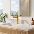 Stila Single Hole Single-Handle Brass Bathroom Faucet in Brushed Gold