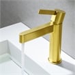 Stila Single Hole Single-Handle Brass Bathroom Faucet in Brushed Gold