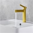 Stila Single Hole Single-Handle Brass Bathroom Faucet in Brushed Gold