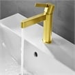 Stila Single Hole Single-Handle Brass Bathroom Faucet in Brushed Gold
