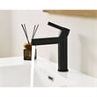 Stila Single Hole Single-Handle Brass Bathroom Faucet in Matte Black