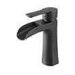 Tatcha Single Hole Single-Handle Brass Waterfall Bathroom Faucet in Matte Black