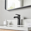 Tatcha Single Hole Single-Handle Brass Waterfall Bathroom Faucet in Matte Black